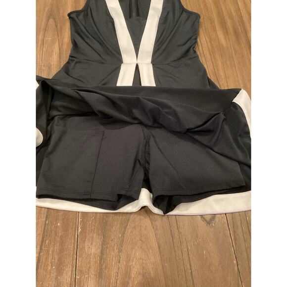 Staud Cross Court Two Tone Tennis Dress black & white Mini Size Small - Picture 4 of 9